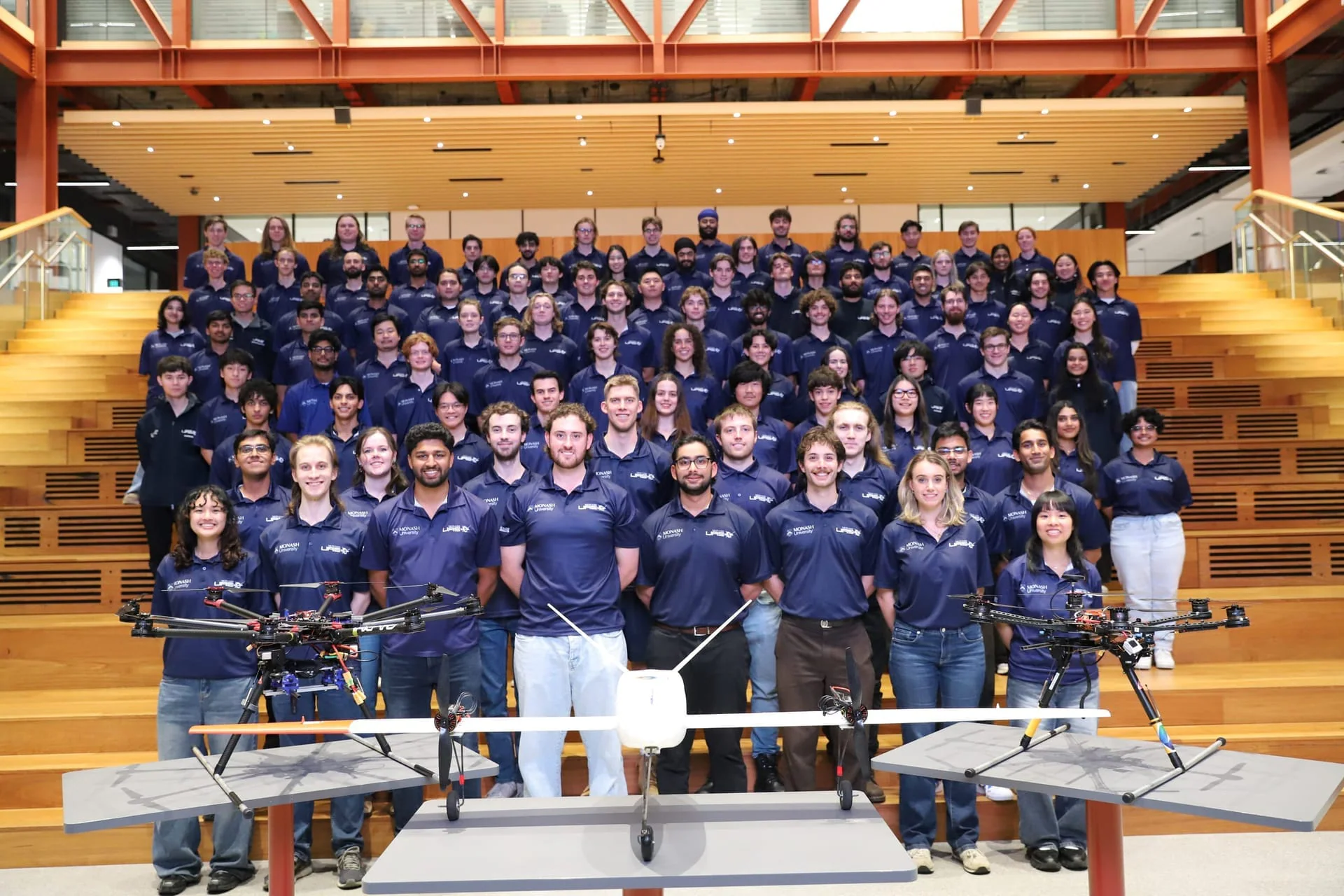 Monash UAS members standing together